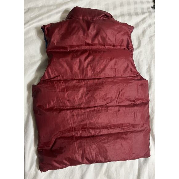 Volcom Womens Size S Reversible Duck Down Puffer Vest ~ Red / Blue - Picture 4 of 9